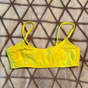 Neon yellow bikini top